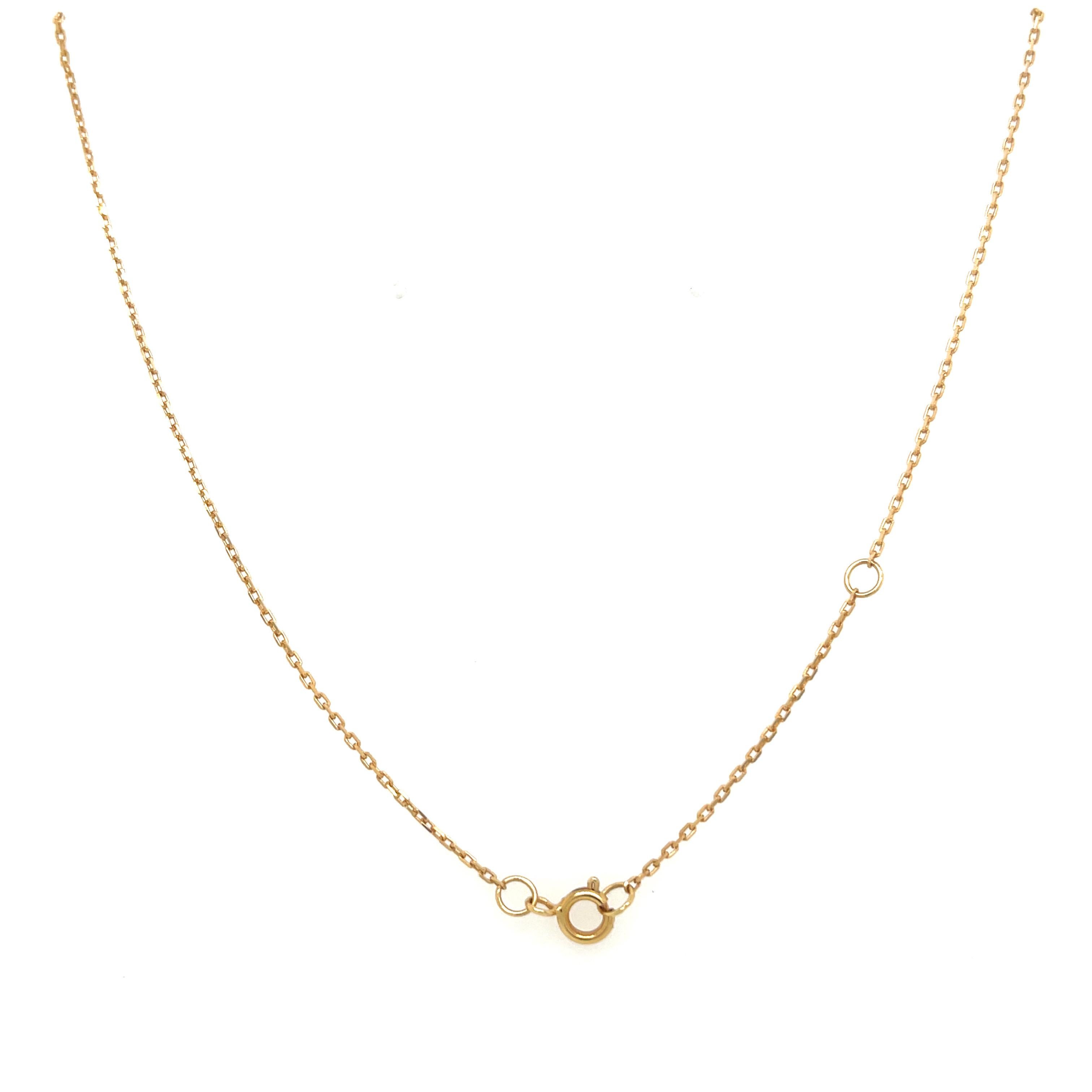 Taglio rotondo Collana a cubo geometrico in oro giallo 18K con accenti di diamante in vendita