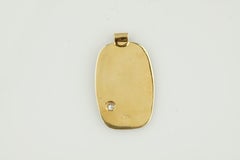 18k Yellow Gold Geometric Diamond Pendant Signed Nina Gorgeous!