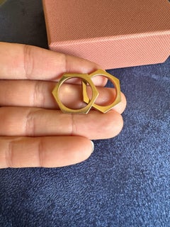 18k Yellow Gold Geometrical Ring