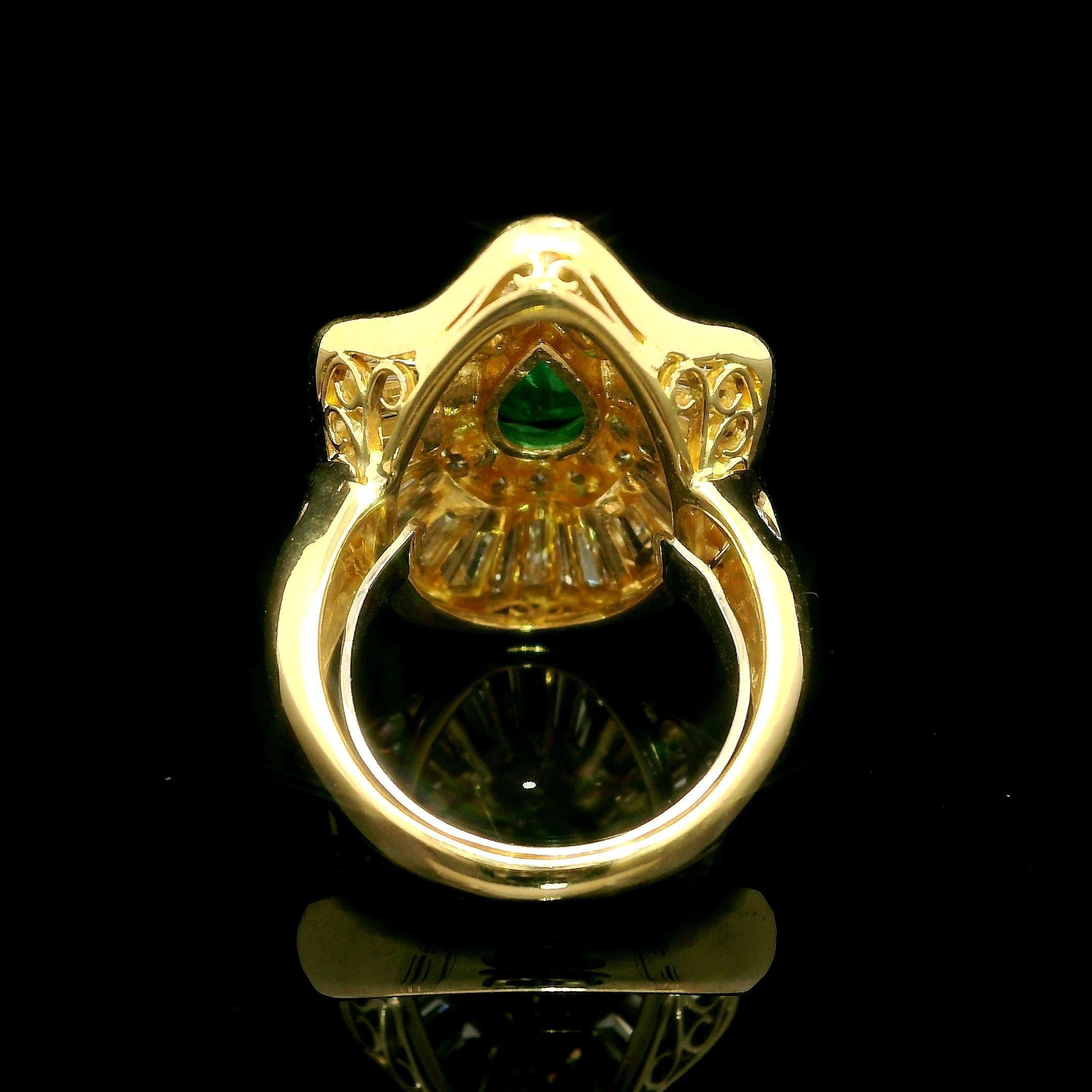 --Stone(s):--
(1) Natural Genuine Emerald - Pear Cut - Prong Set - No Treatment or Oil - Green Color - 2.05ct (approx. based on a the certification measurements)
** See Certification Details Below for Complete Info ** VERY RARE TO HAVE NO TREATMENT