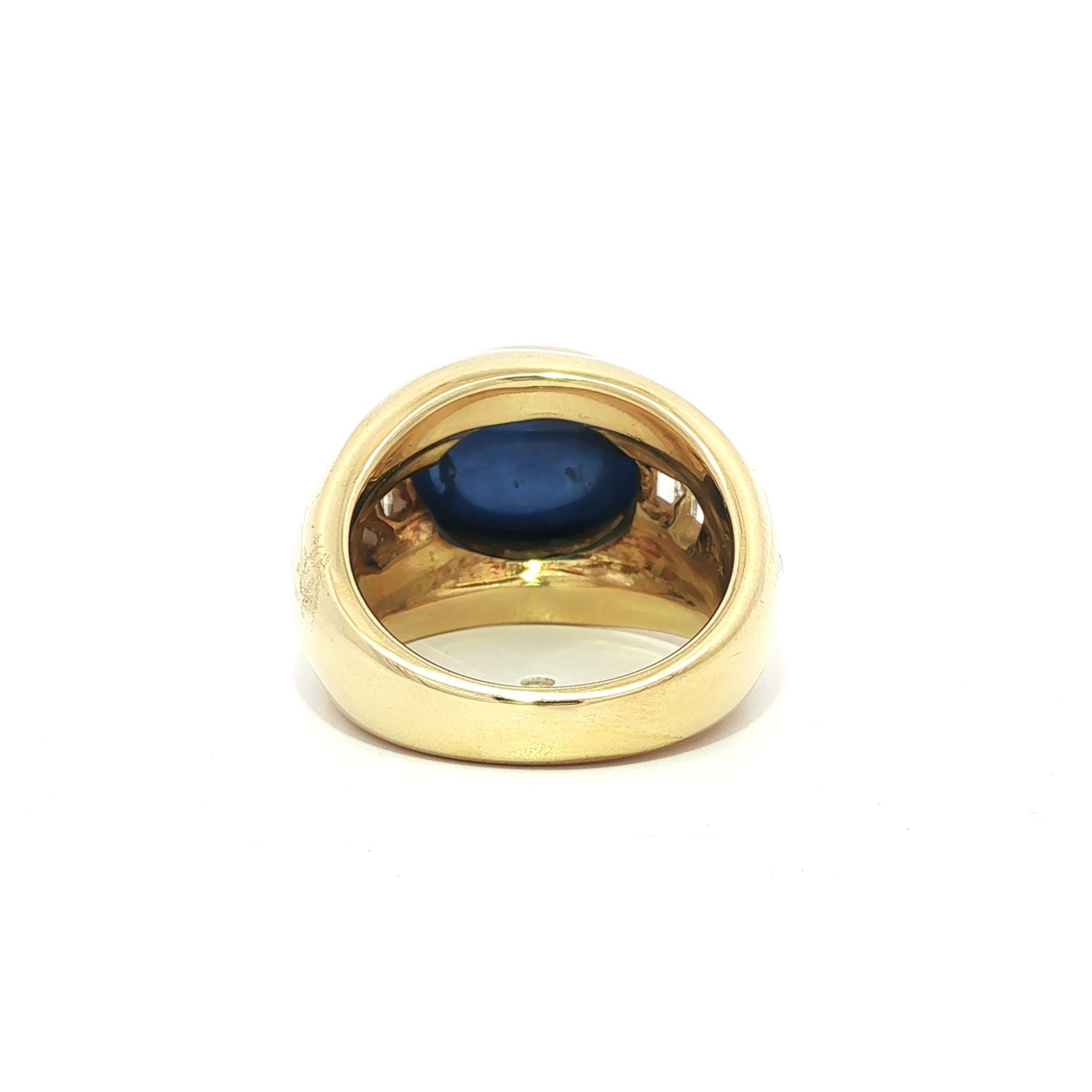 --Pietre: --
(1) Zaffiro naturale autentico - taglio cabochon ovale - castone - colore blu reale - riscaldato - Ceylon - 9,20ct (circa)
** Vedere i dettagli della certificazione qui sotto per informazioni complete
(4) Diamanti naturali autentici -