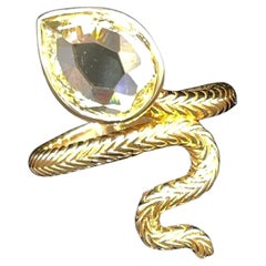 18k Yellow Gold GIA Certified 2.20ct Natural Diamond Serpent Ring