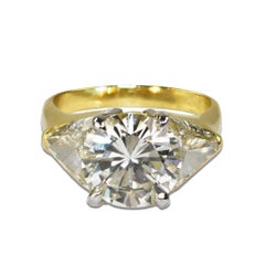 18K Yellow Gold GIA Certified Diamond Engagement Ring 4.33ct