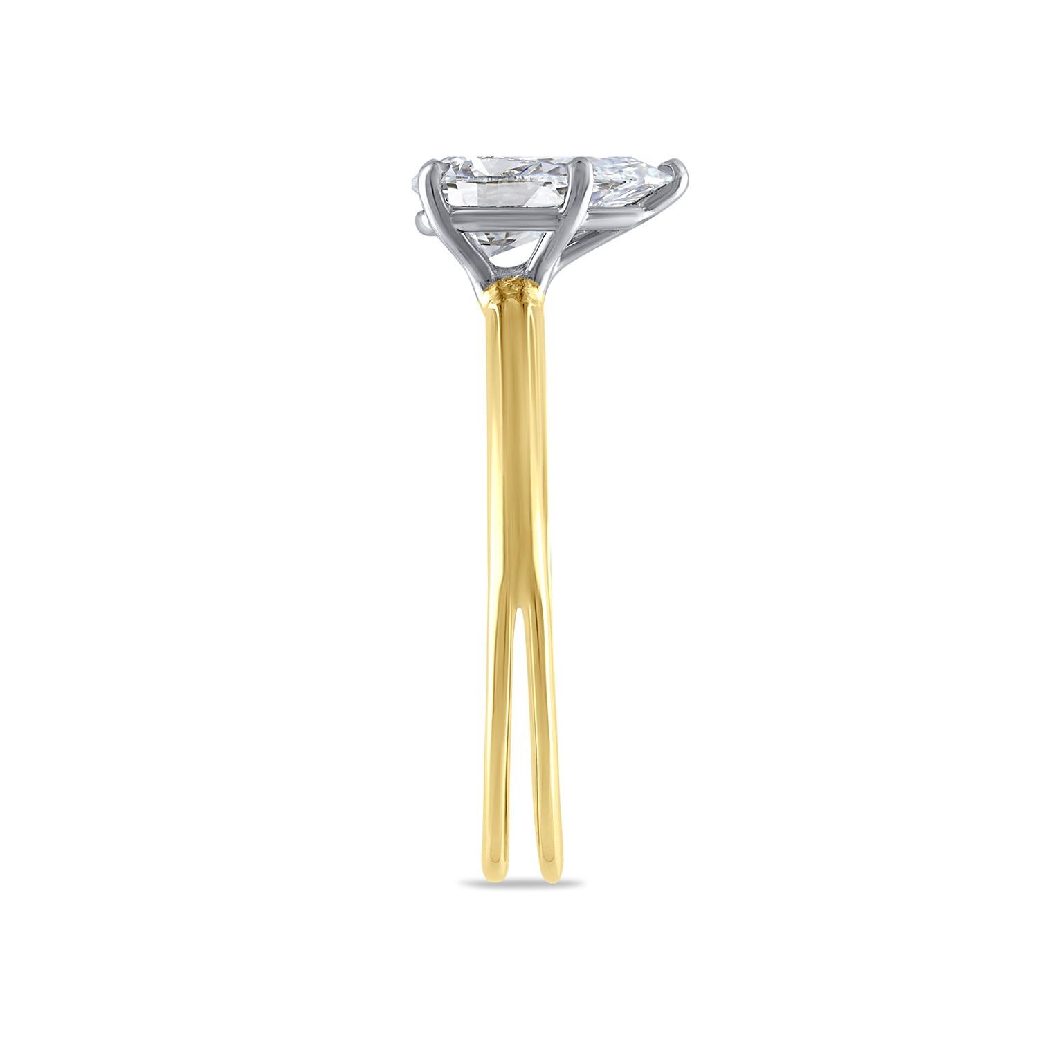 Women's or Men's GIA Certified Natural Flawless Brilliant Oval Diamond Ring