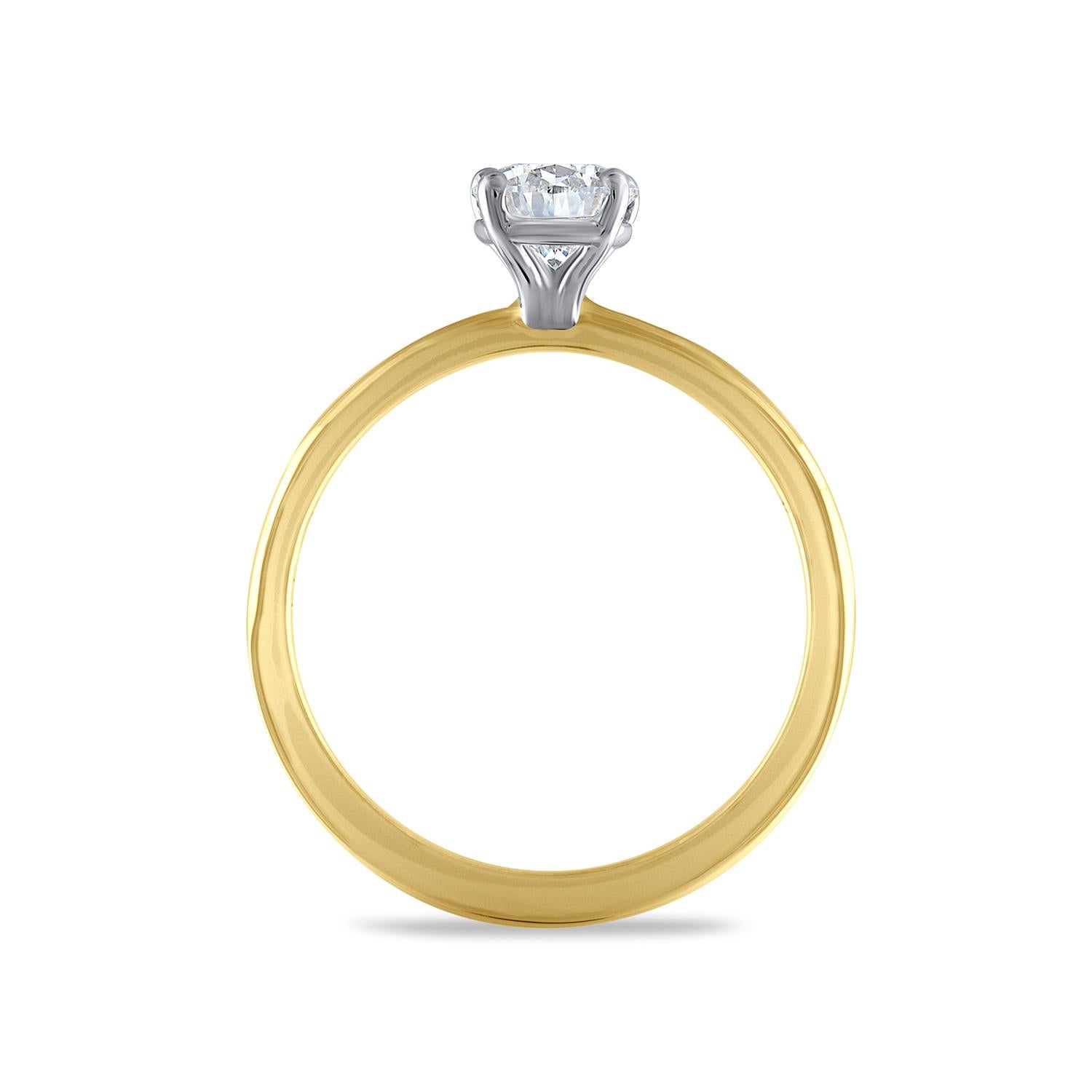 GIA Certified Natural Flawless Brilliant Oval Diamond Ring 1