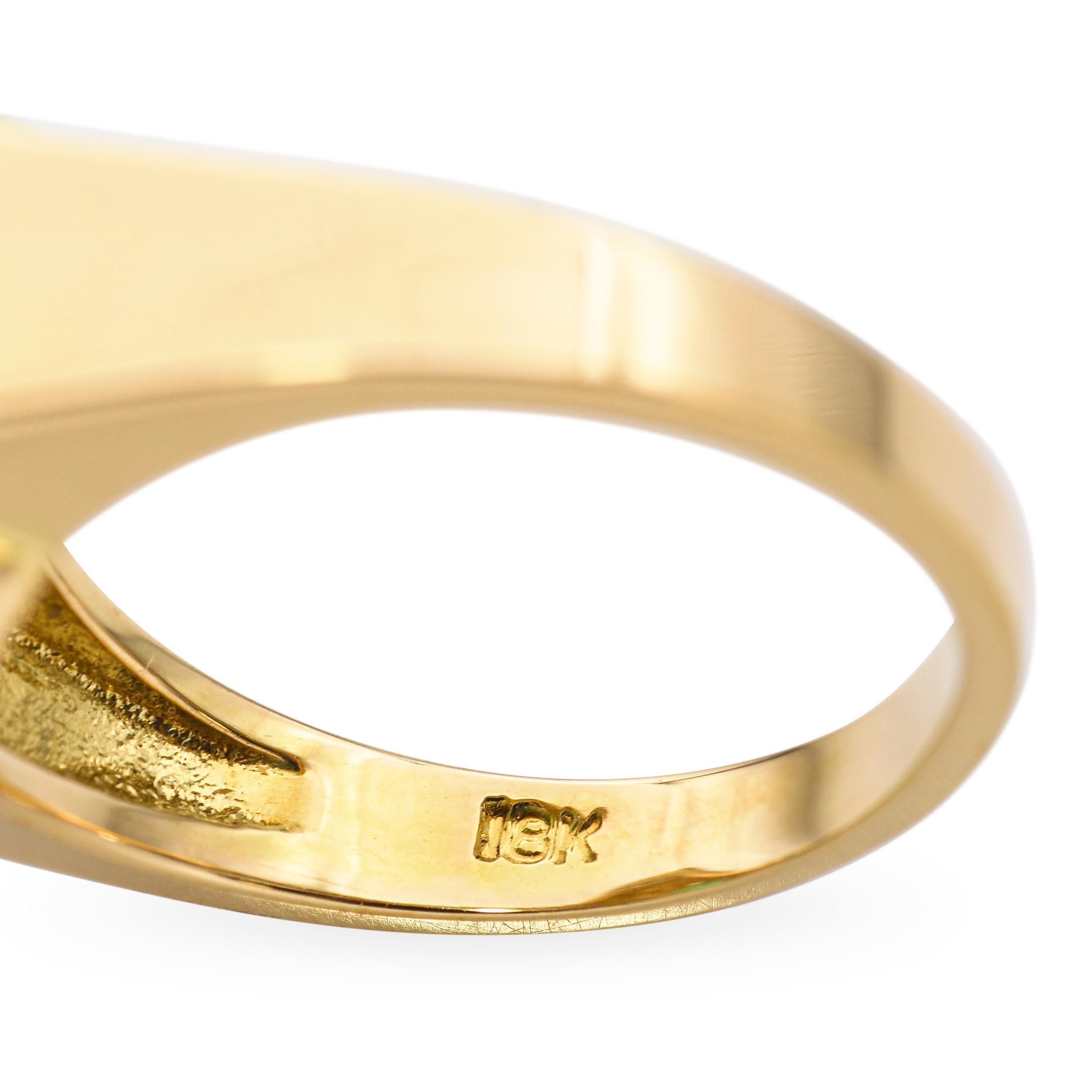 18K Yellow Gold GIA Colombian F2 Emerald & 0.28tcw Diamond Ring For Sale 2