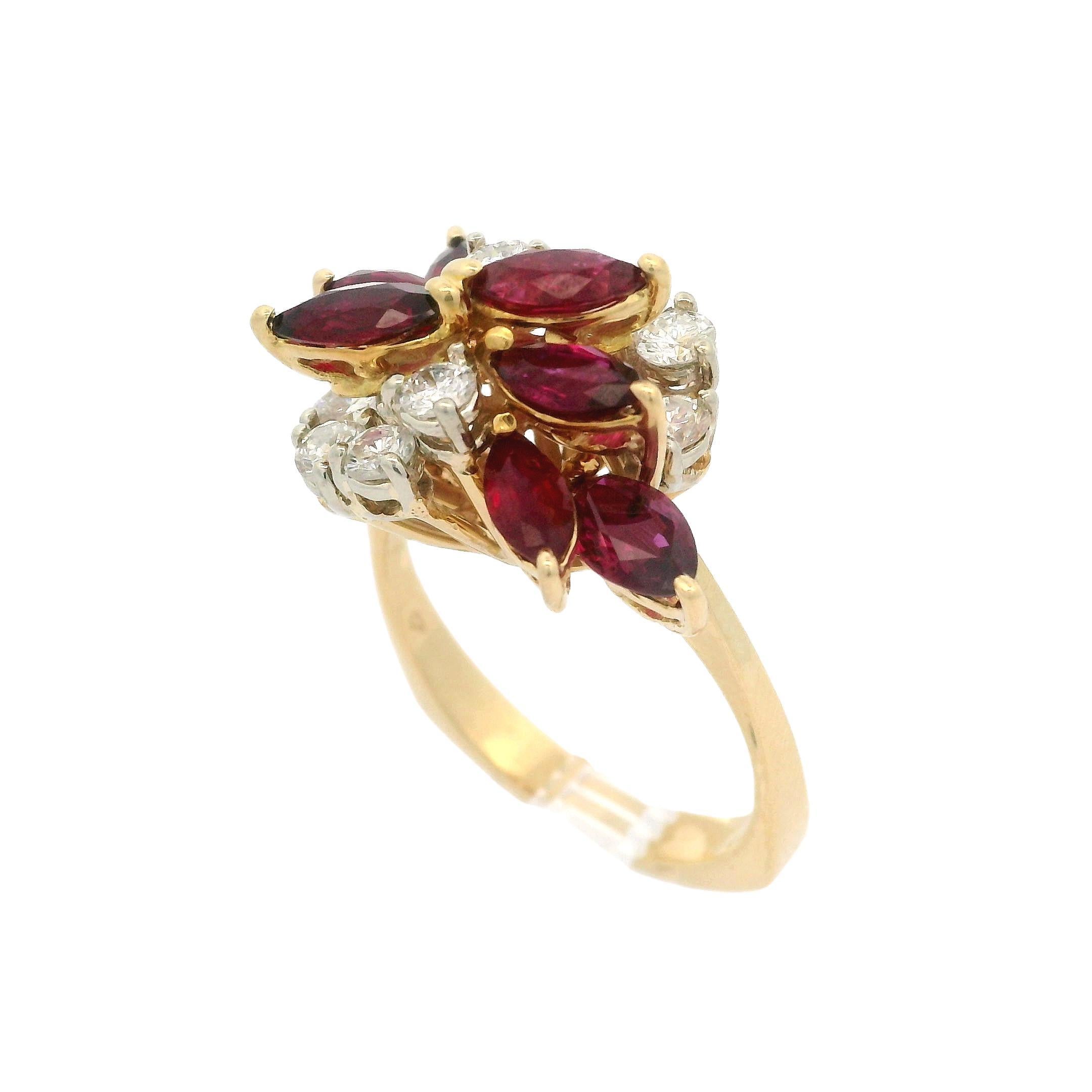 --Pierre(s) :...
(8) Rubis naturels véritables - taille Marqusie - sertis - pas de chaleur - couleur rouge vif - 2,16ctw (approx. d'après les mesures de certification)
** Voir les détails de la certification ci-dessous pour des informations