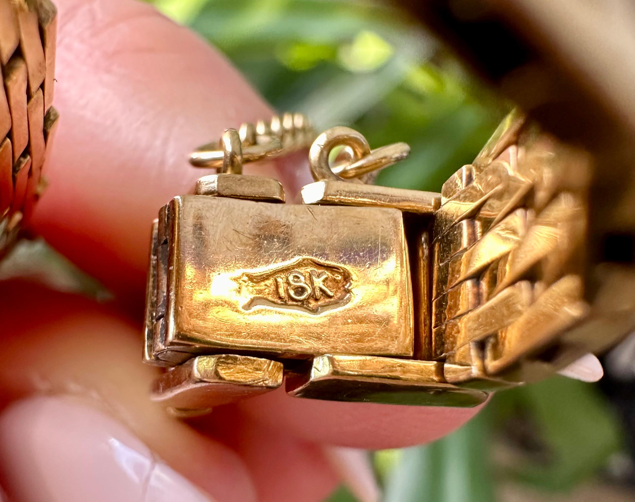 18 Karat Gelbgold Girard Perregaux Vintage Damen-Handgeflügelte Vintage-Uhr im Angebot 4
