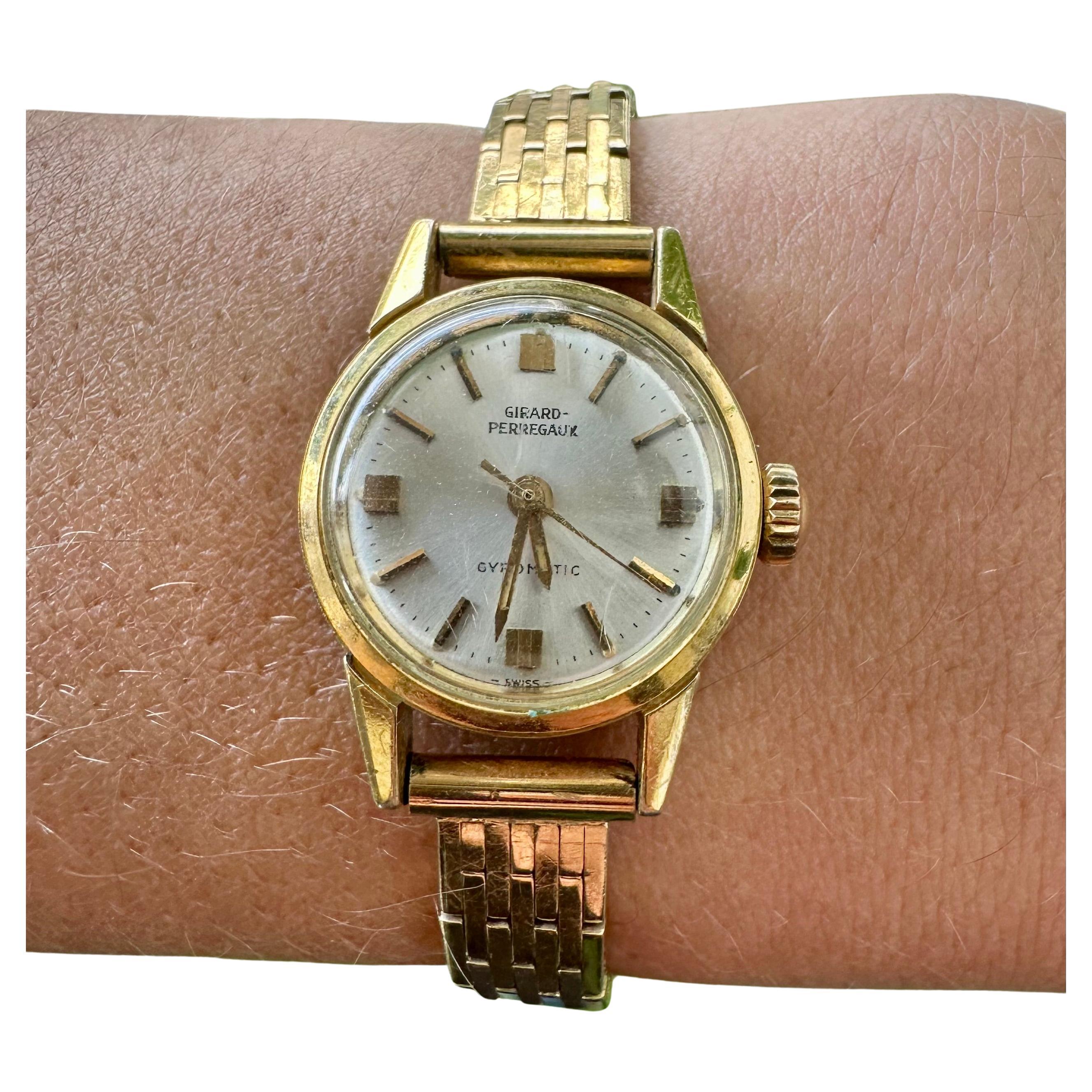 Montre à remontoir manuel pour dames Girard Perregaux Vintage en or jaune 18 carats