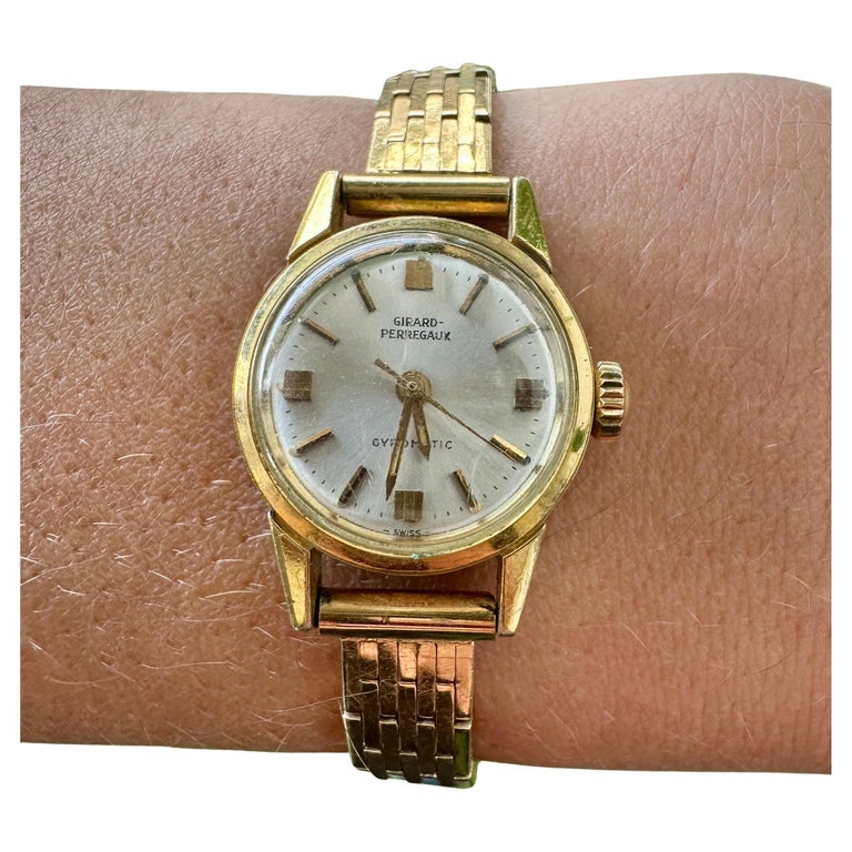 18k Yellow Gold Girard Perregaux Vintage Ladies Hand-Wind Watch at