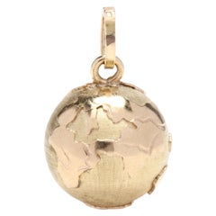 18K Gelbgold Globus Charme