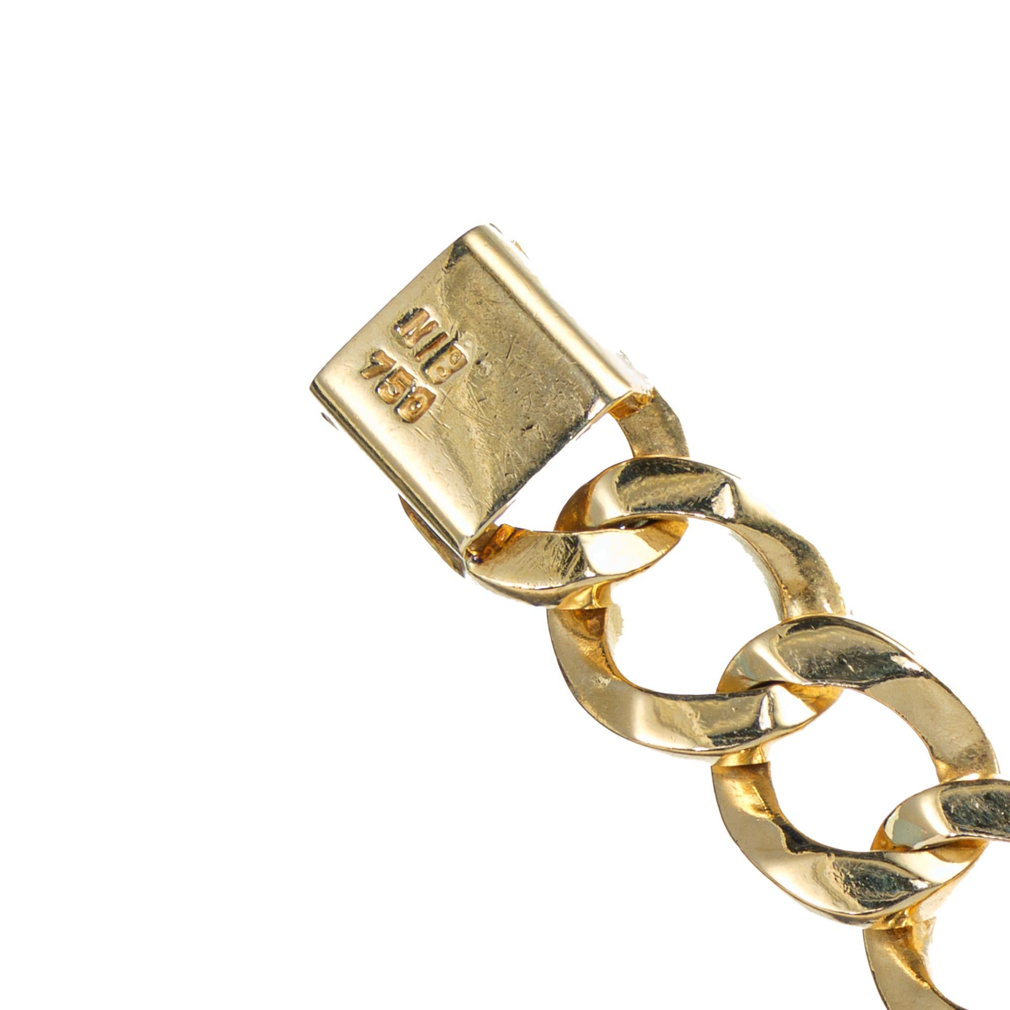 Bracelet à maillons en or jaune 18k en vente 1