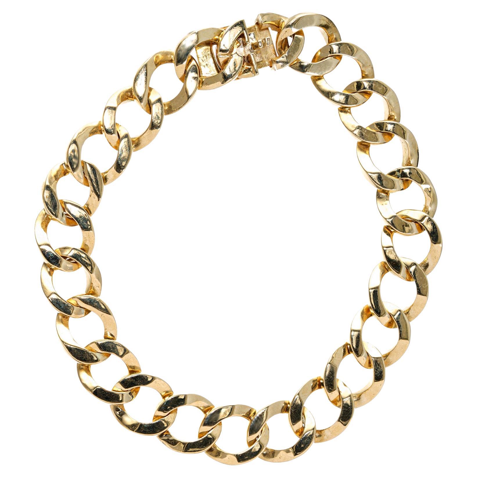 18k Yellow Gold Gold Curb Link Bracelet