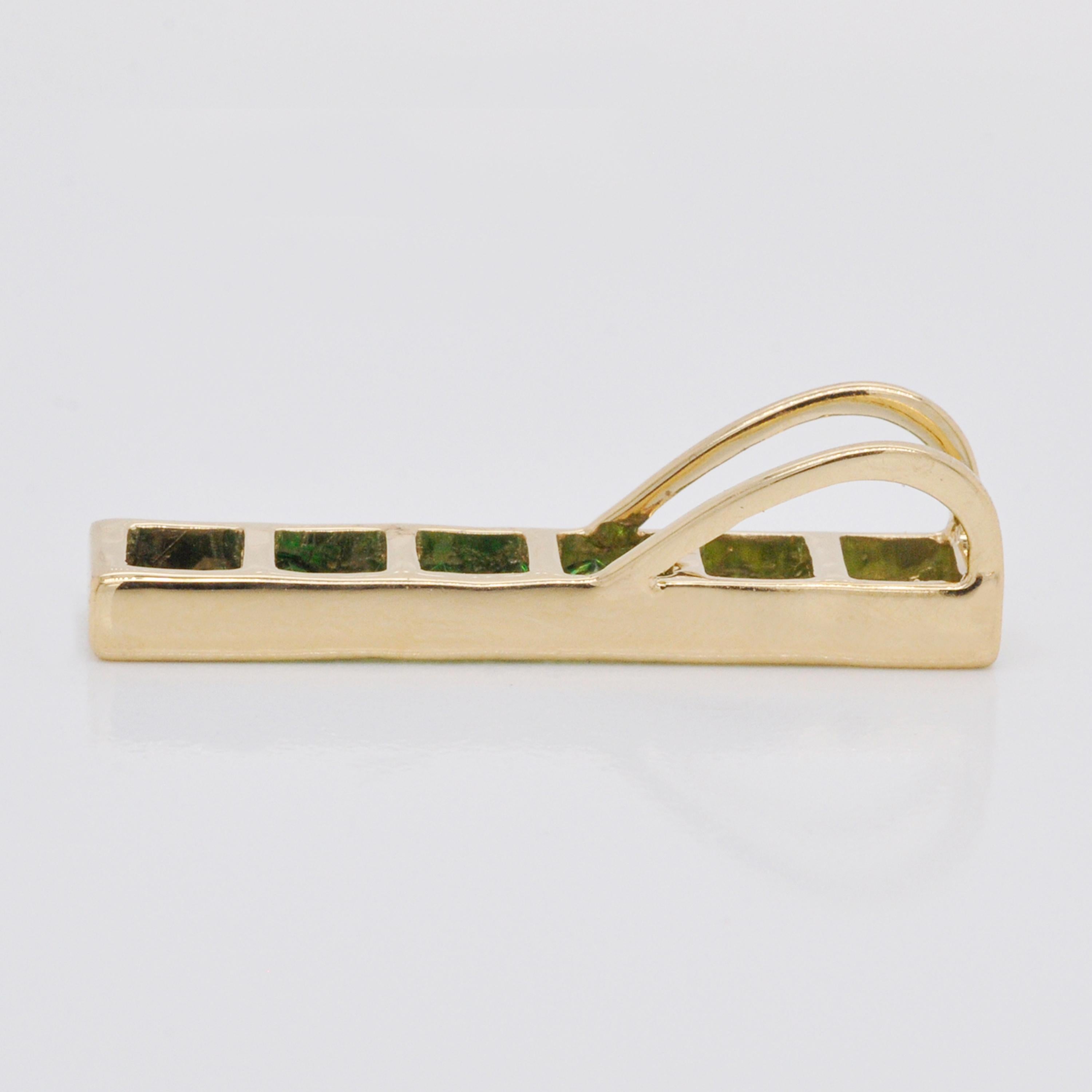 18K Gelbgold Gradient Tsavorit Granat Anhänger Halskette Ohrring Ring Set im Angebot 2