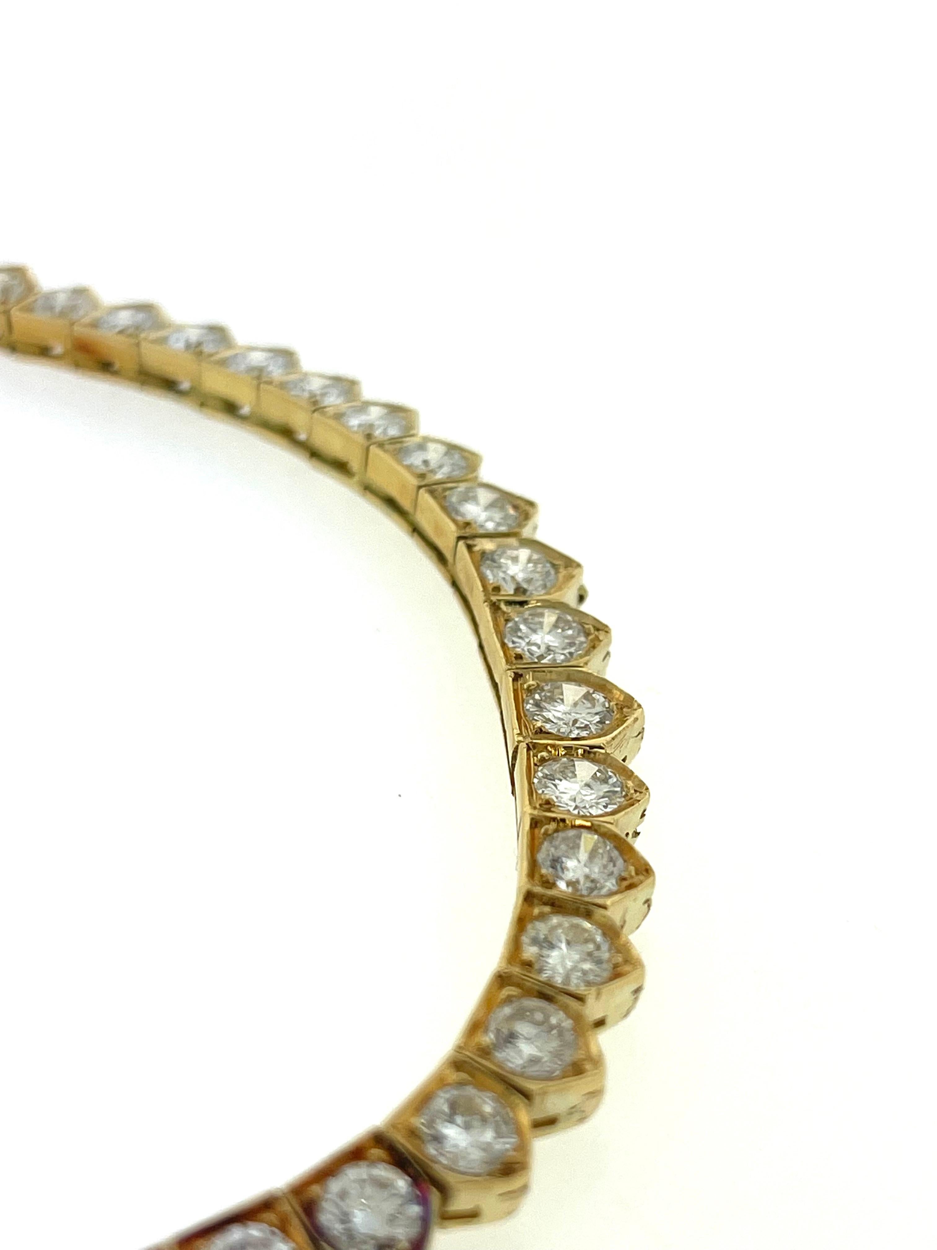 vintage diamond tennis necklace