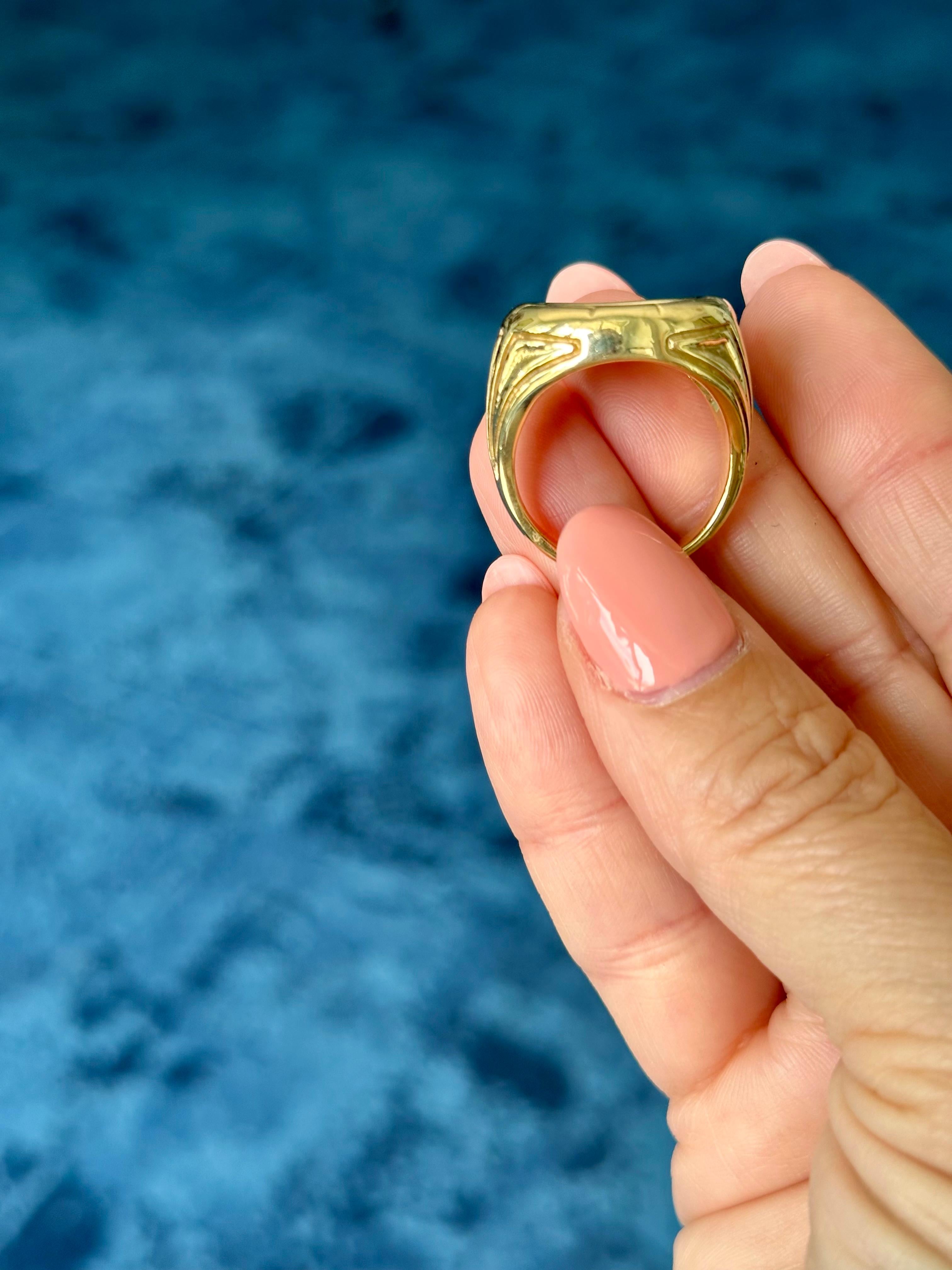 Bague en or jaune 18K avec pièce grecque Bolskan, Iberia par Michael Bondanza Neuf - En vente à Virginia Beach, VA