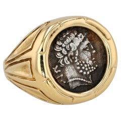 Bague en or jaune 18K avec pièce grecque Bolskan, Iberia par Michael Bondanza