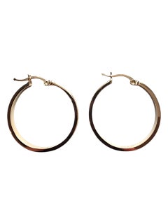 Pendientes de aro llave griega de oro amarillo de 18 quilates #22786