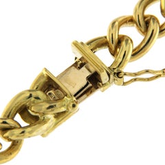 18 Karat Gelbgold Groumette-Halskette mit Diamanten