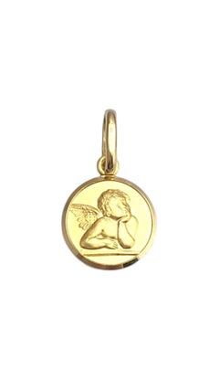 18K Yellow Gold Guardian Angel Charm #21073