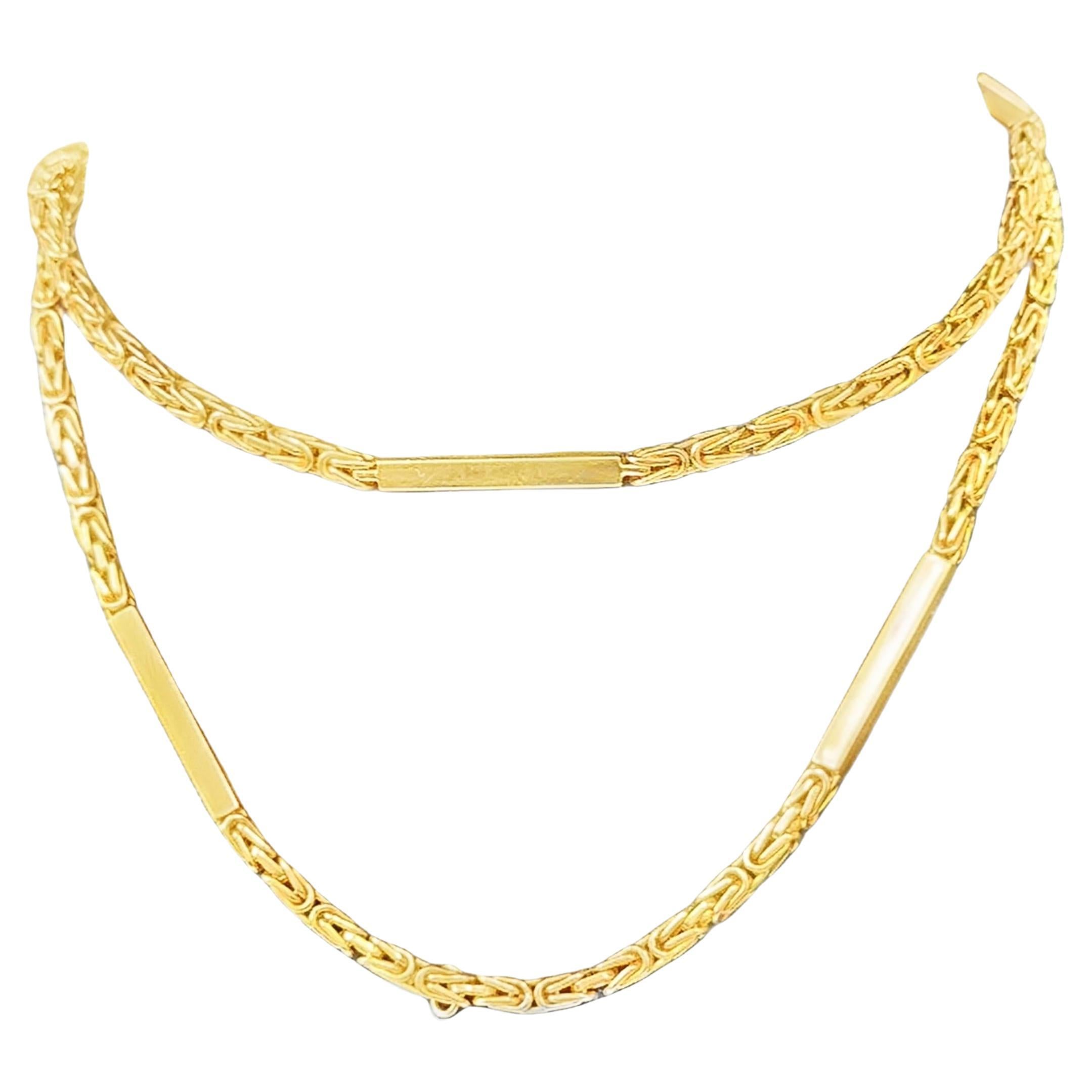 Collana a catena lunga Gucci 1970 in oro giallo 18 carati