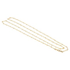 18k Yellow Gold Gusset Watch Chain with 8-Shaped Links