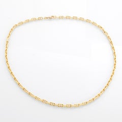 18K Yellow Gold H Link Necklace - 20 Inches