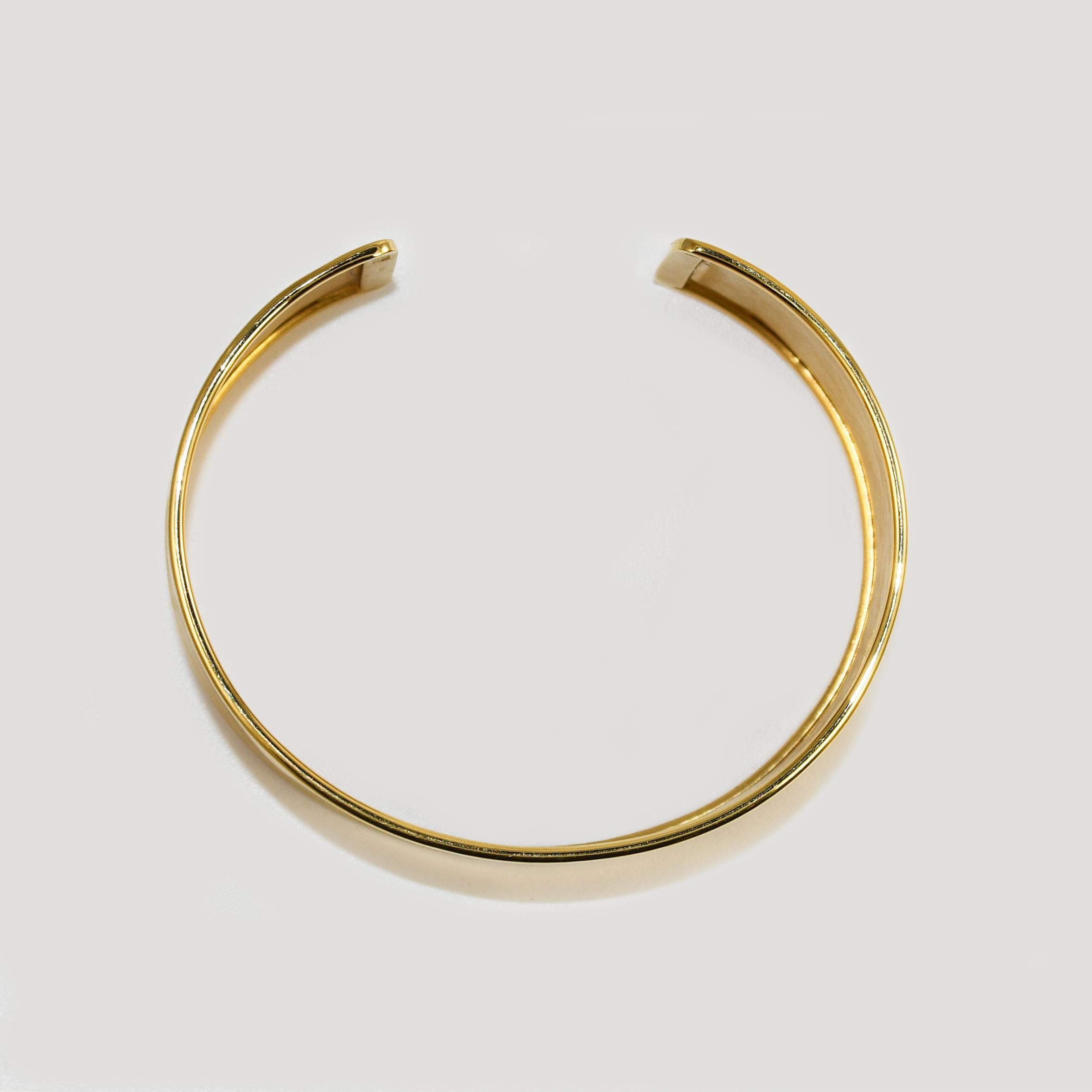 18 Karat Gelbgold Armband mit Hammer-Finish 19,8 g 3