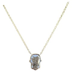 Colgante Hamsa Diamante Oro Amarillo 18K