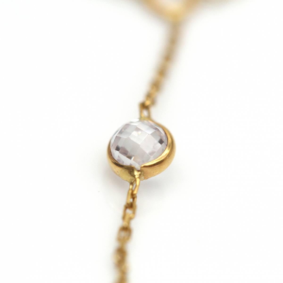 Women's 18K Yellow Gold Hand Chain Bracelet - Gold Bracelet for Women For Sale