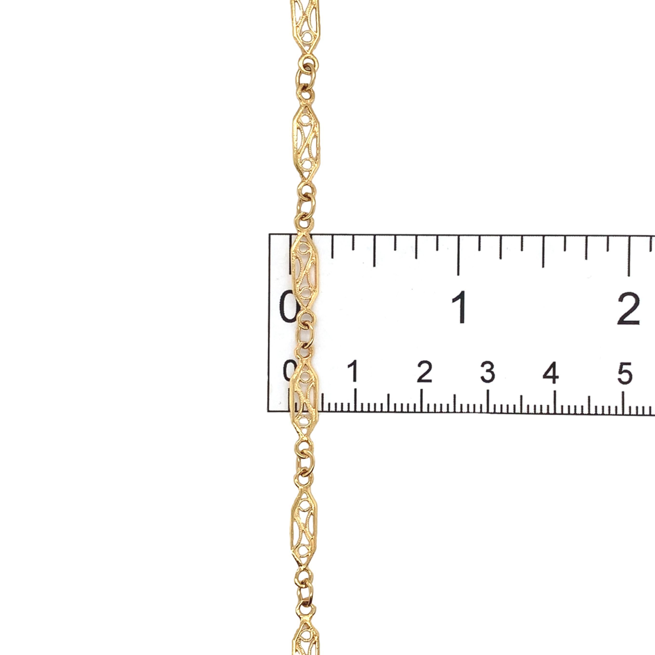 Collana a catena europea in oro giallo 18 carati fatta a mano in vendita 2