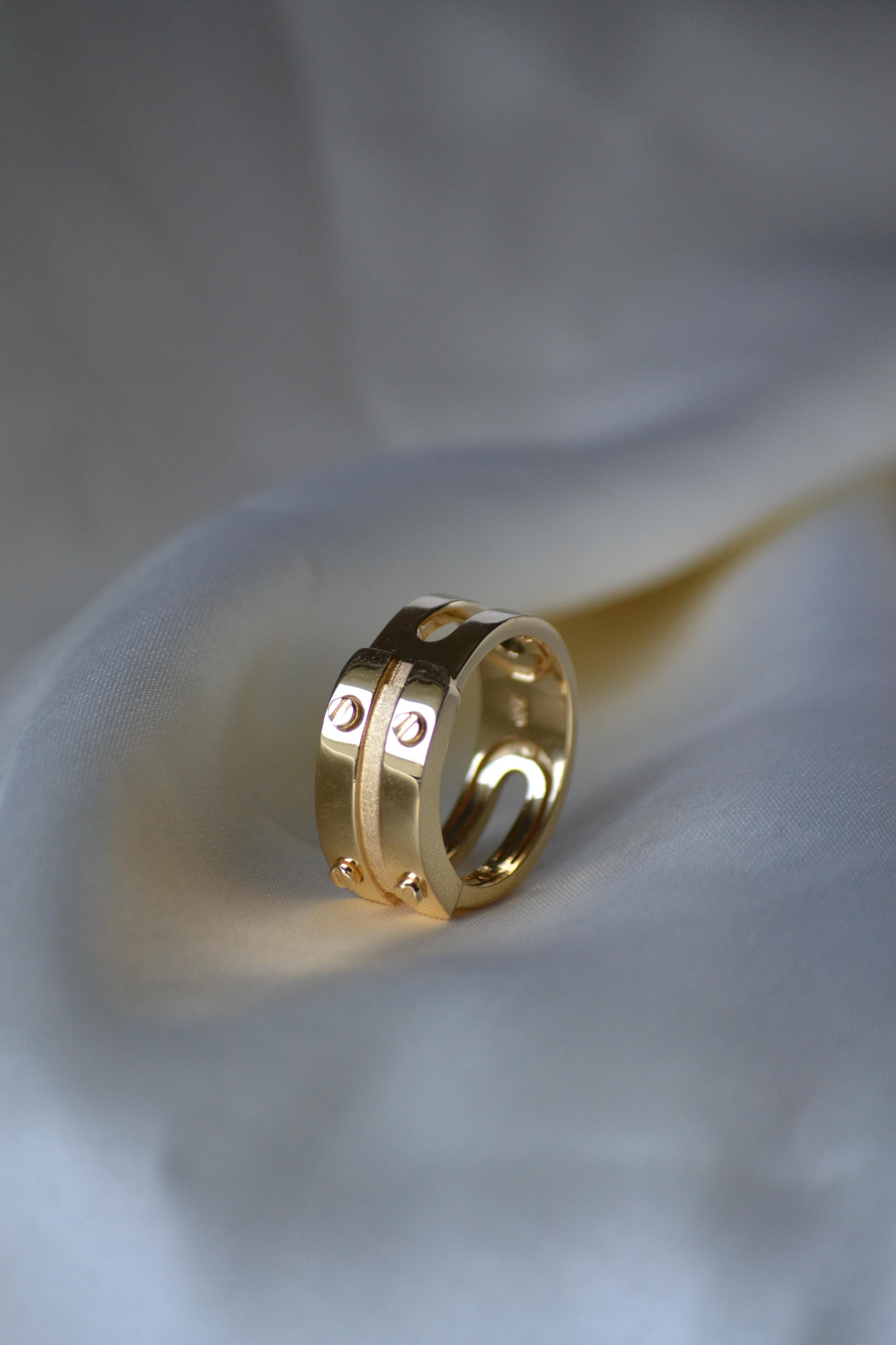 Bague en or jaune 18K avec quincaillerie Neuf - En vente à Ridgefield, CT