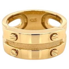 18K Yellow Gold Hardware Statement Ring