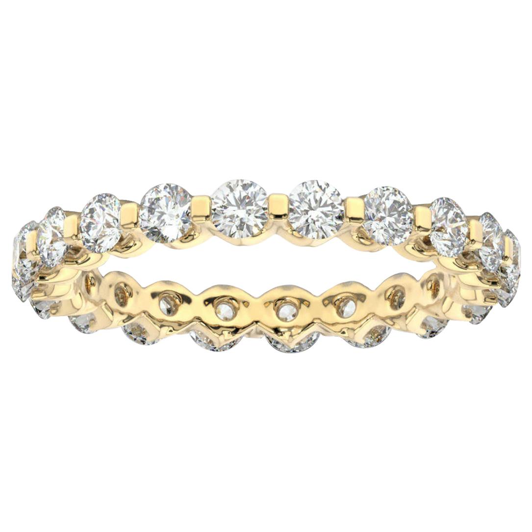 18K Yellow Gold Harlow Eternity Diamond Ring '1 1/2 Ct. tw' For Sale