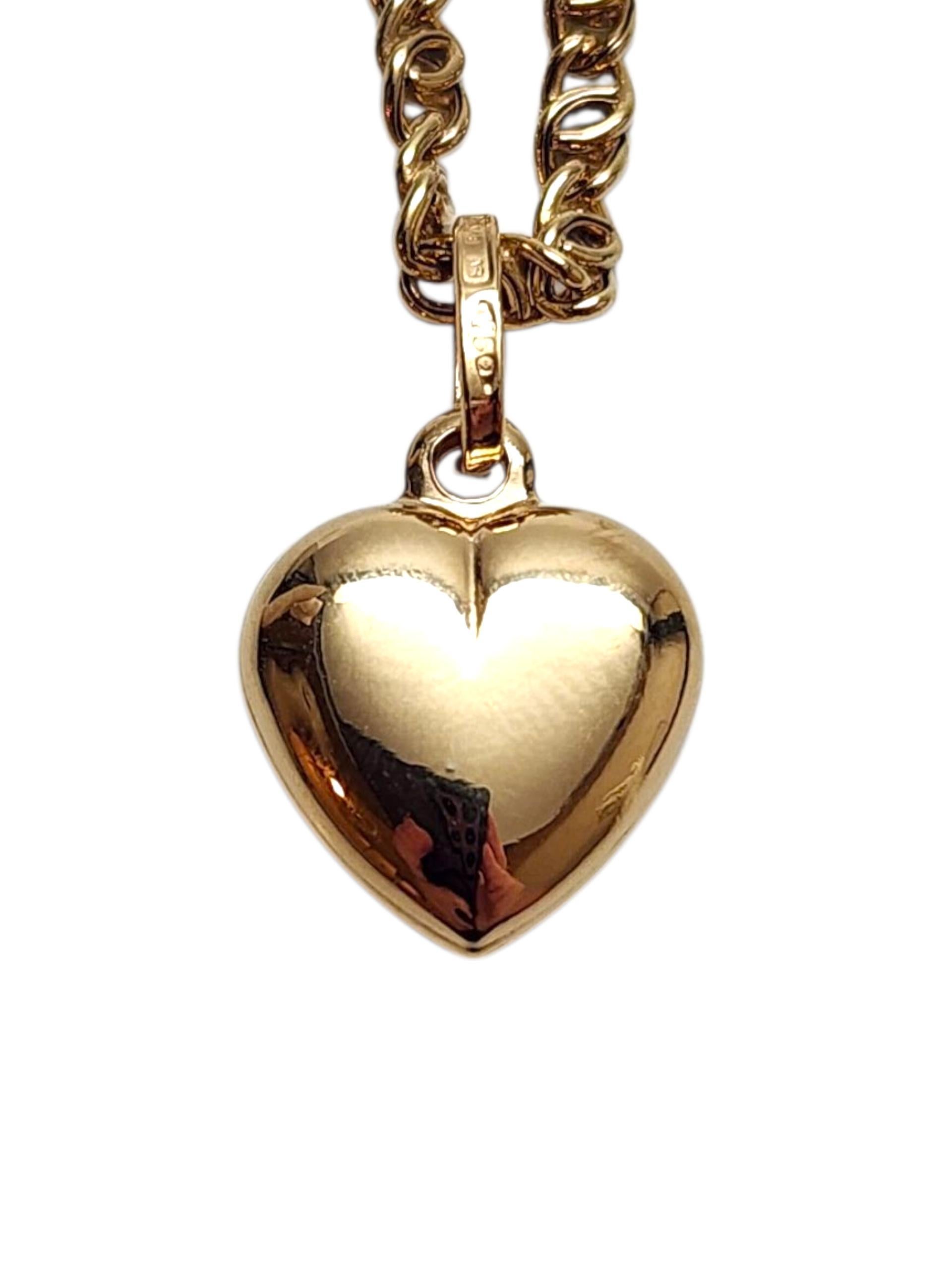 Women's 18K Yellow Gold Heart Bracelet #22805 For Sale
