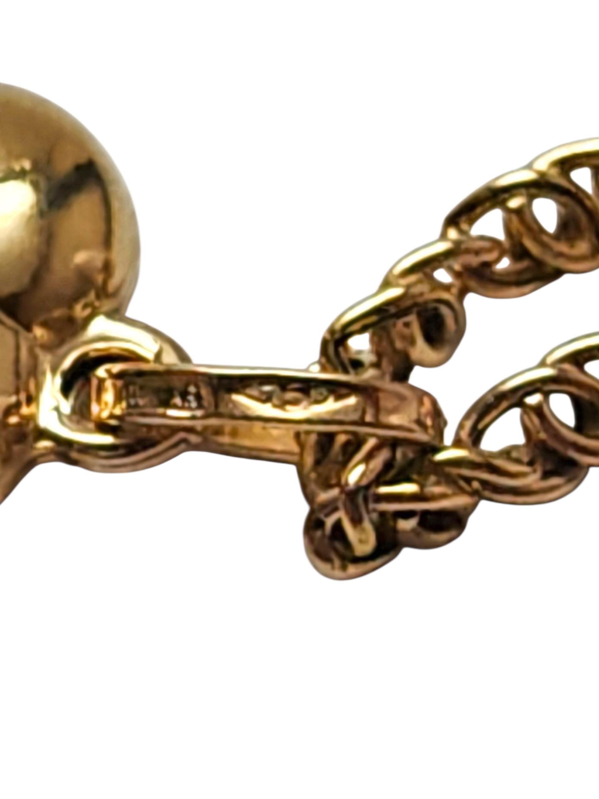 18K Yellow Gold Heart Bracelet #22805 For Sale 1