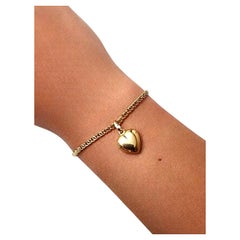18K Yellow Gold Heart Bracelet #22805