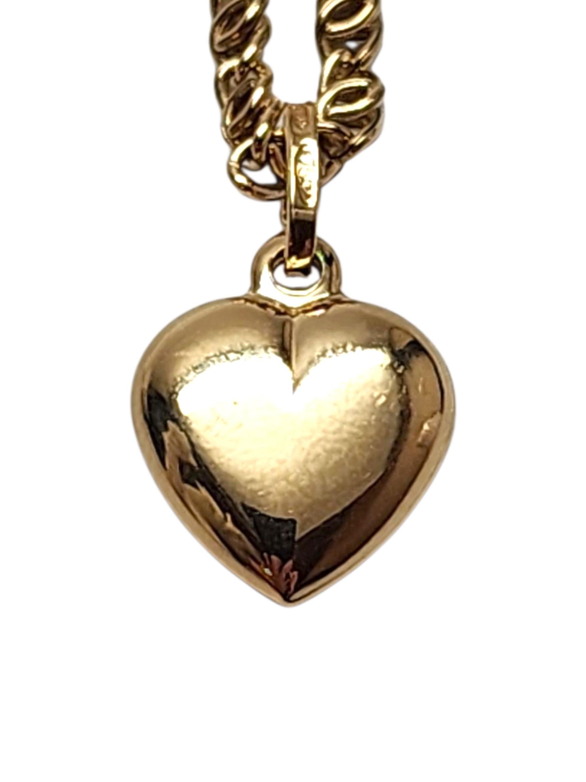 Women's 18K Yellow Gold Heart Bracelet #22806 For Sale