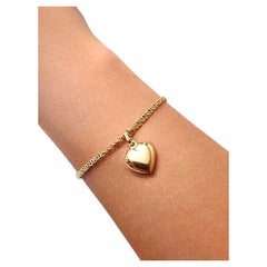 18K Yellow Gold Heart Bracelet #22806