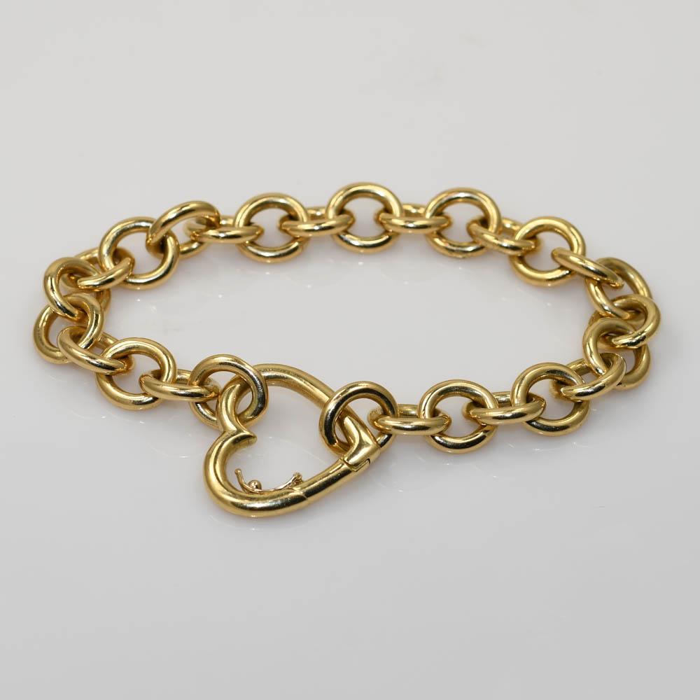 3 heart gold bracelet