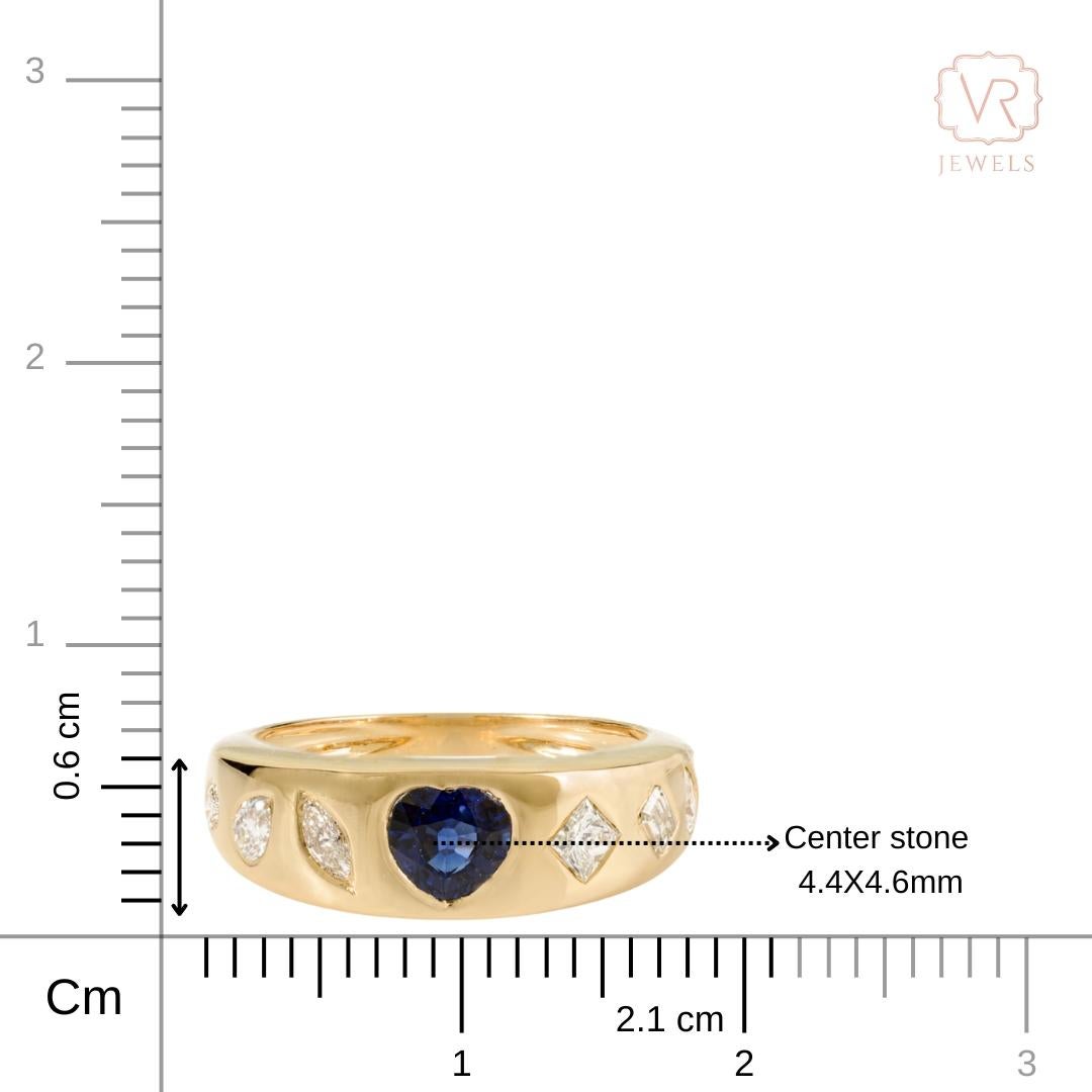 in vendita:  Anello con zaffiro blu naturale e diamante a cupola in oro giallo 18 carati Gioielli di pregio 14