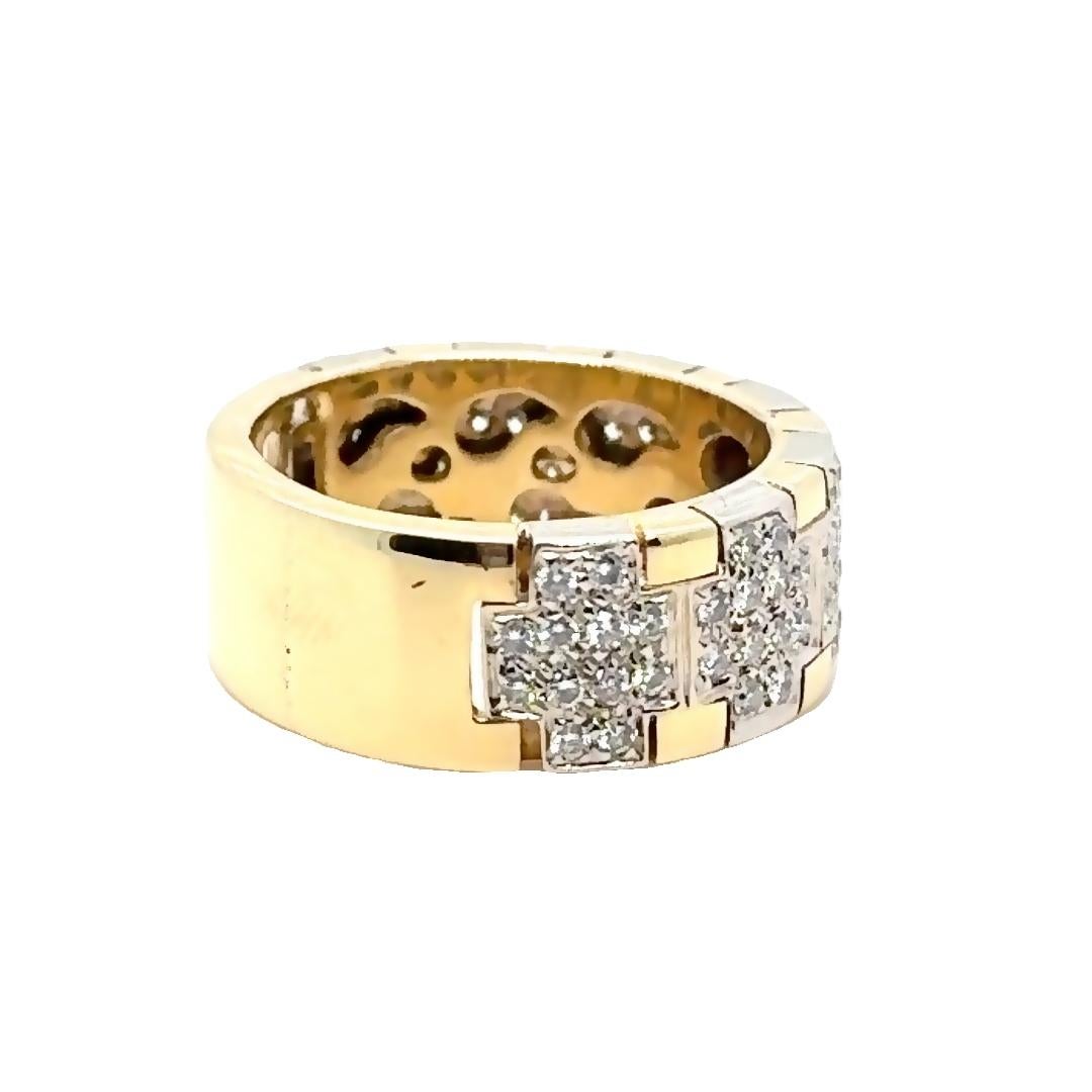 Collier à maillons en or jaune 18K en forme de coeur Pour femmes en vente