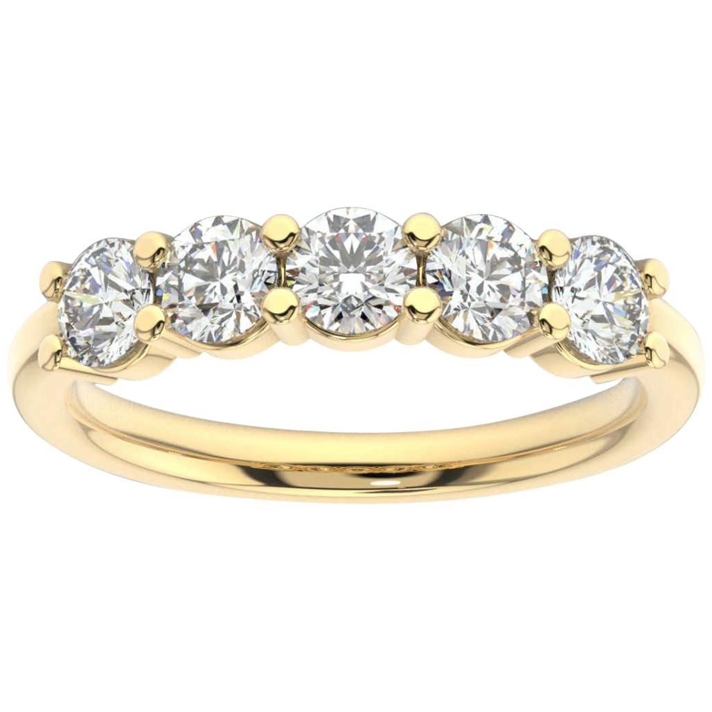 18K Yellow Gold Helena 5 Stone Diamond Ring '1 Ct. Tw'