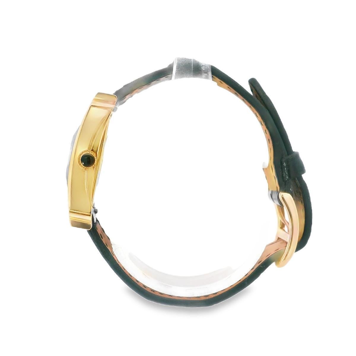 oro amarillo de 18 quilates  Hermes 1990s Oro 7 Negro  Reloj esmaltado Heure H  - 37,50GRAM en Excelente estado para la venta en New York, NY