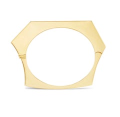 Sechseckiger Armreif mit Scharnier aus 18 Karat Gelbgold mit Pave-Diamanten von Fern Freeman