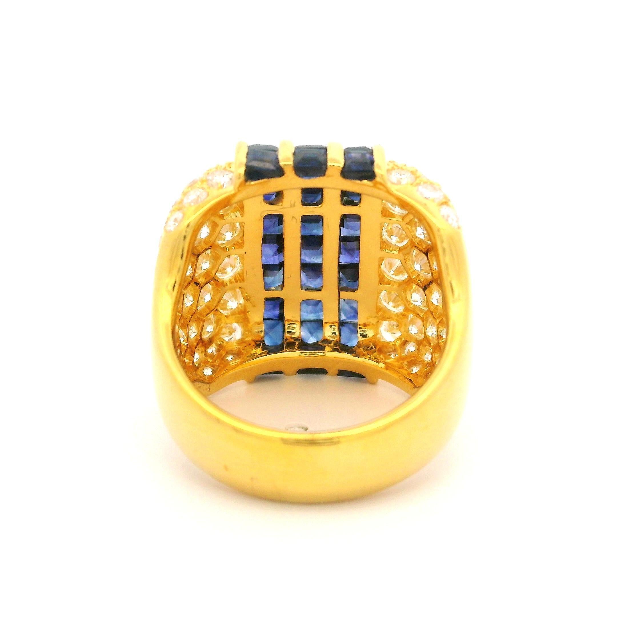 -A. Stone
(60) Diamanti Nature autentici - Taglio Brilliante Rotondo - Incastonati - Colore E/F - Purezza VVS2-VS2 - 2,99ctw (esatto)
(30) Zaffiri naturali autentici - taglio quadrato - incastonati - colore blu reale - 3,55ctw (esatto)
Peso totale