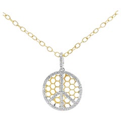 Collar de la Paz Panal de Oro Amarillo de 18 K
