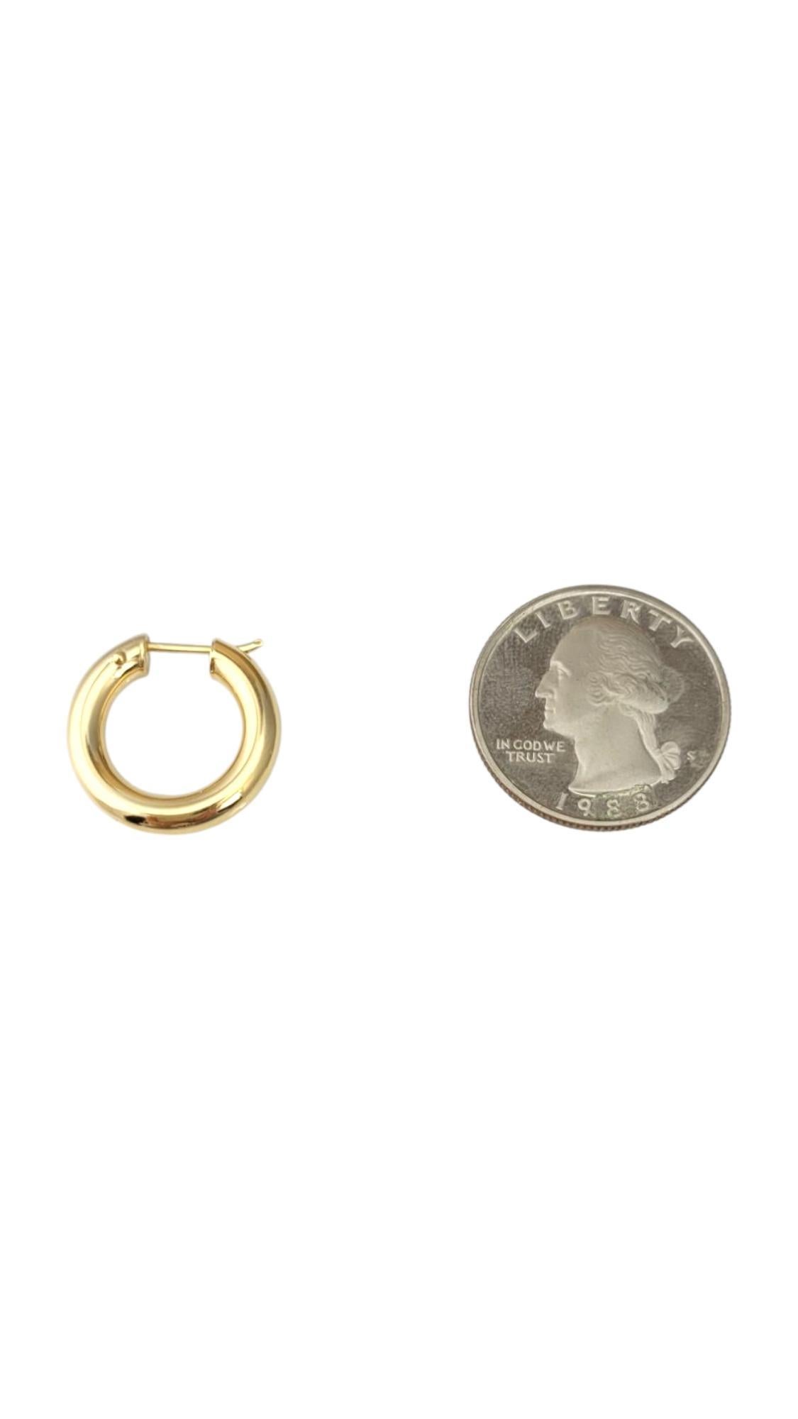 18K Yellow Gold Hoop Earrings #21738 en vente 1