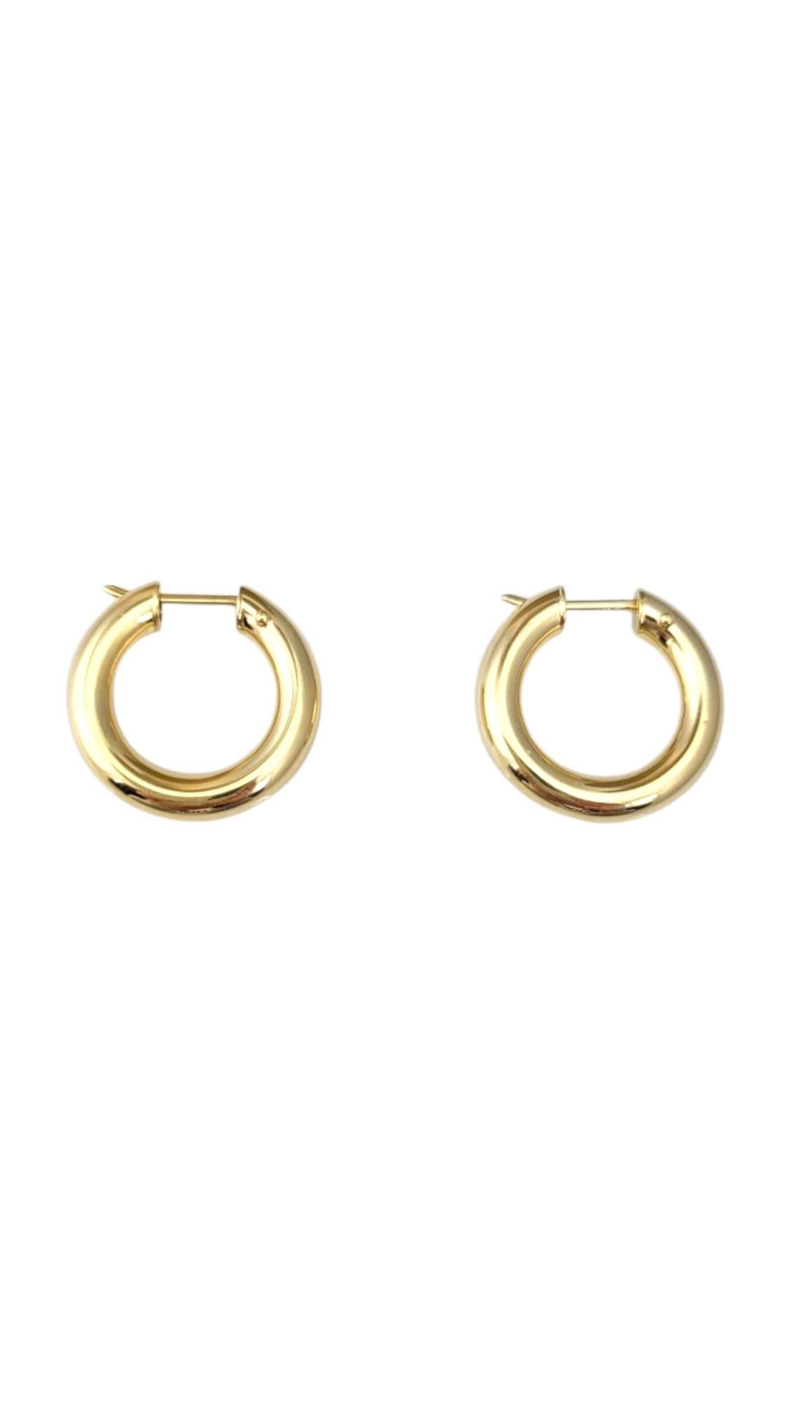 18K Yellow Gold Hoop Earrings #21738 en vente