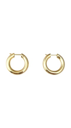 18K Yellow Gold Hoop Earrings #21738